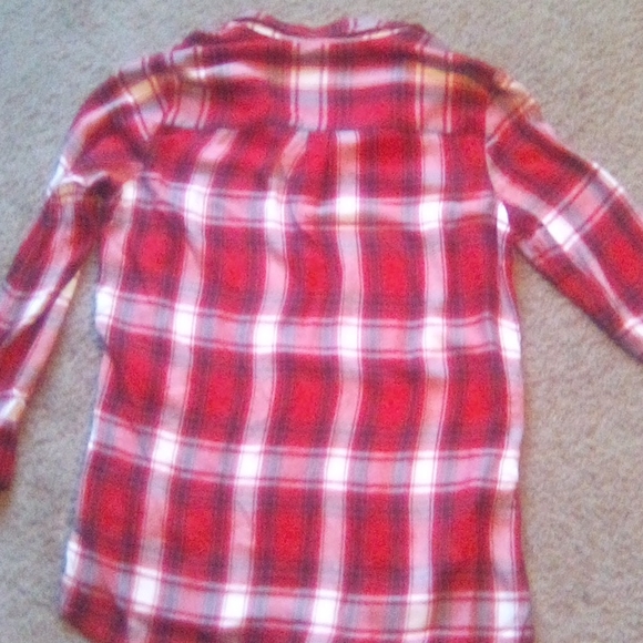 St. John Bay Woman Buttons y2kFront Long Sleeves Plaid Boho Shirt Top Size S - Picture 7 of 8